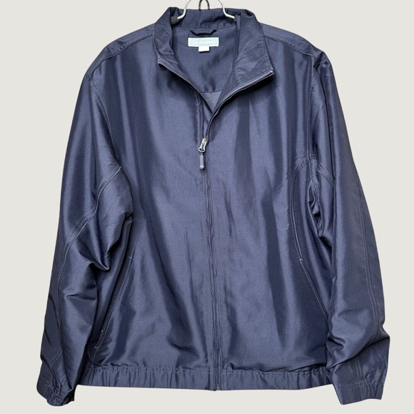 Cutter & Buck Other - Cutter & Buck CB WindTec Mens Medium Navy Blue Full Zip Windbreaker Jacket